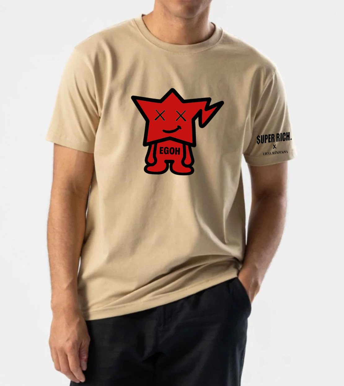 EGOH T-SHIRT I SUPER RICH. X ELENA MANOLKOVA