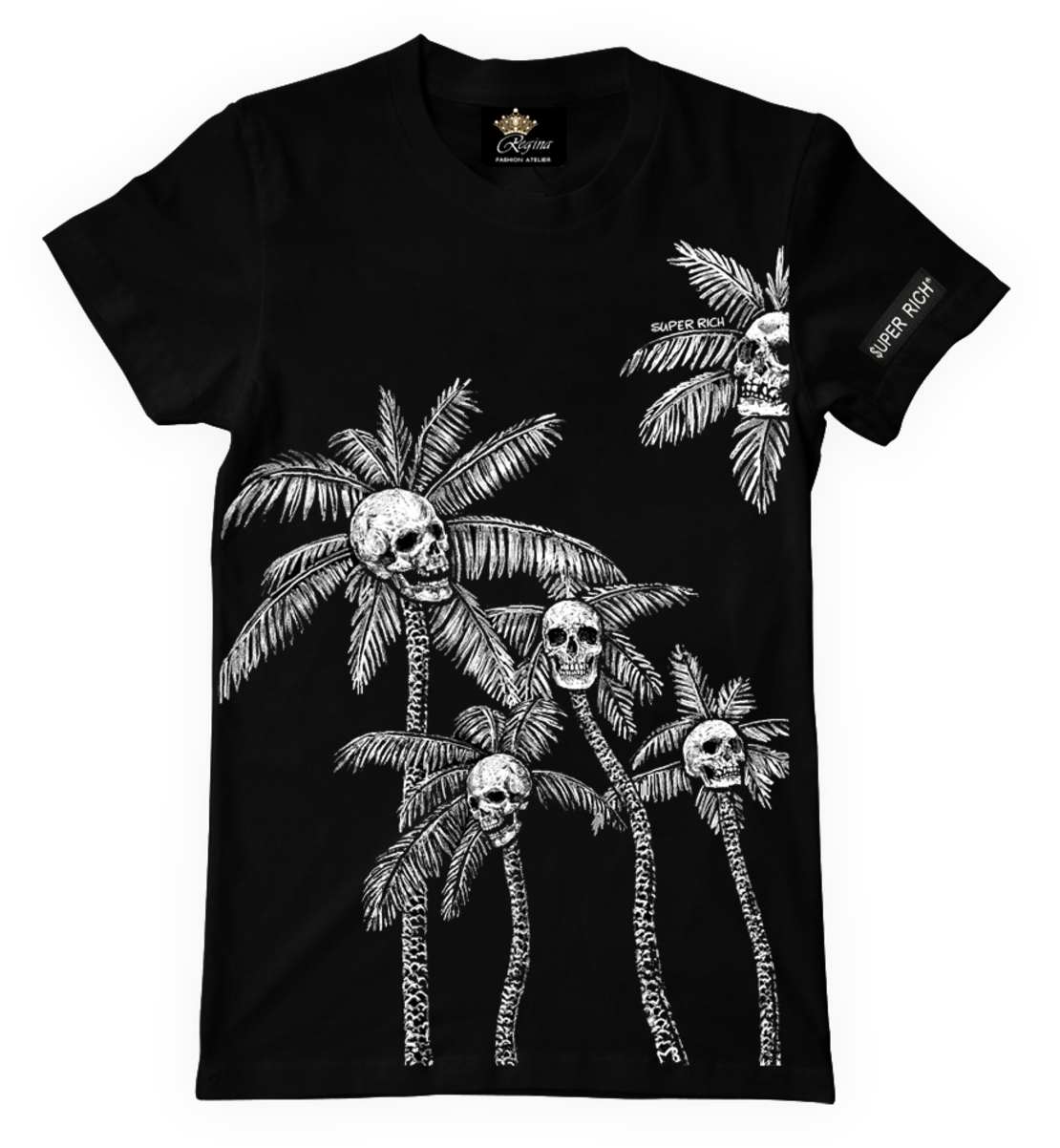 Мъжка Тениска SuperRich -Palm Skull  - SRRS29
