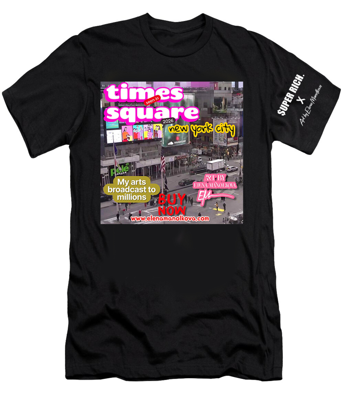 LIMITED EDITION  T-SHIRT I SUPER RICH x Art by Elena Manolkova