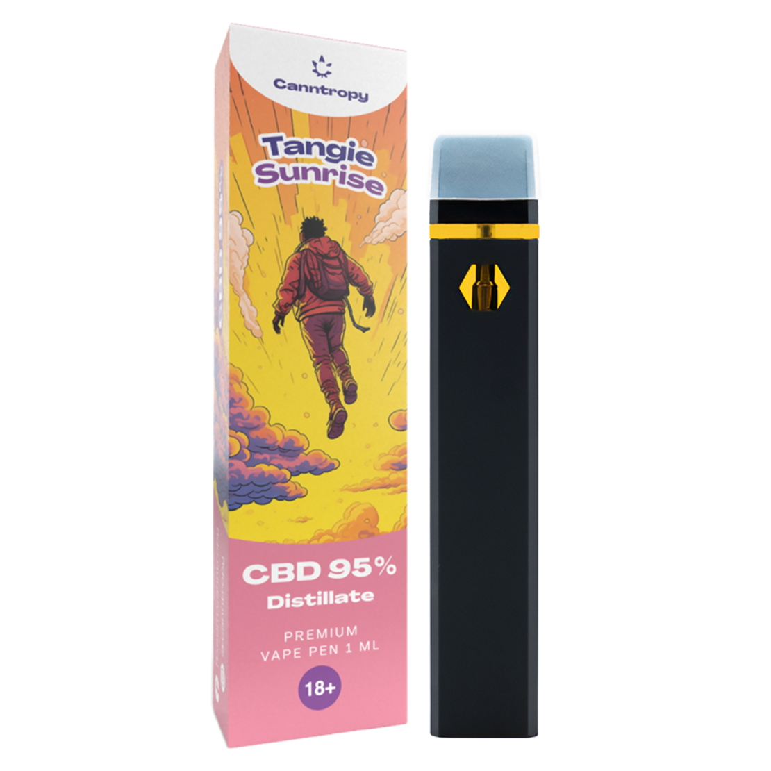 Canntropy CBD еднократен вейп Tangie Sunrise, CBD 95%, 1 ml