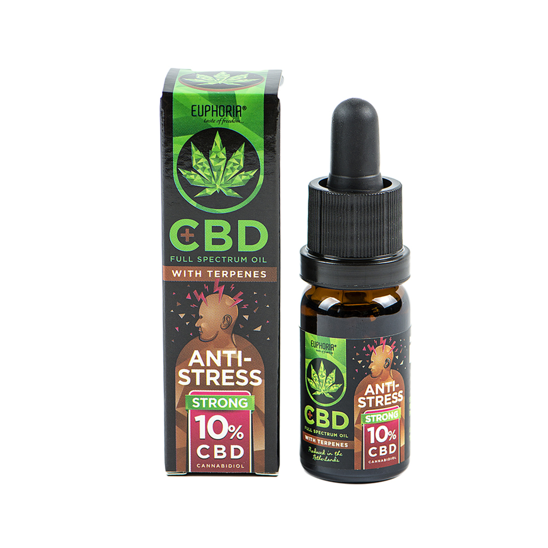 Euphoria 10% CBD масло Anti-Stress, капки 10мл