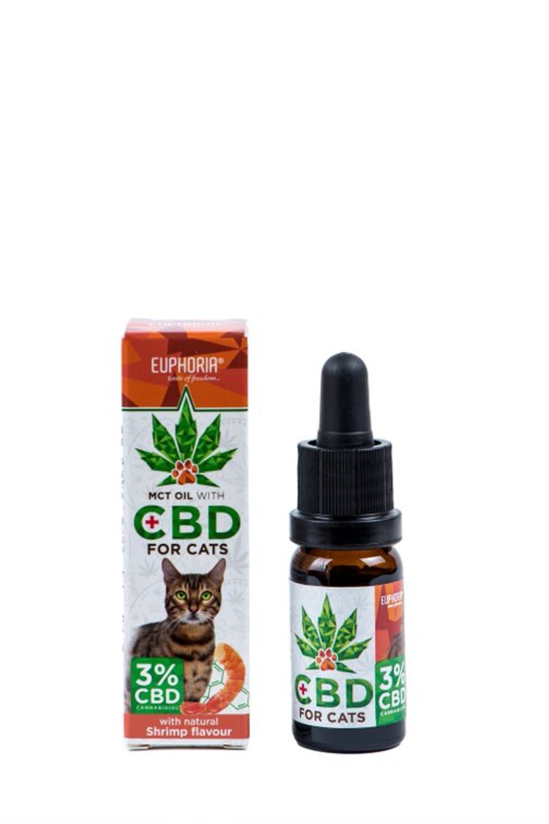 Euphoria 3% CBD и MCT масло за котки, капки 10мл
