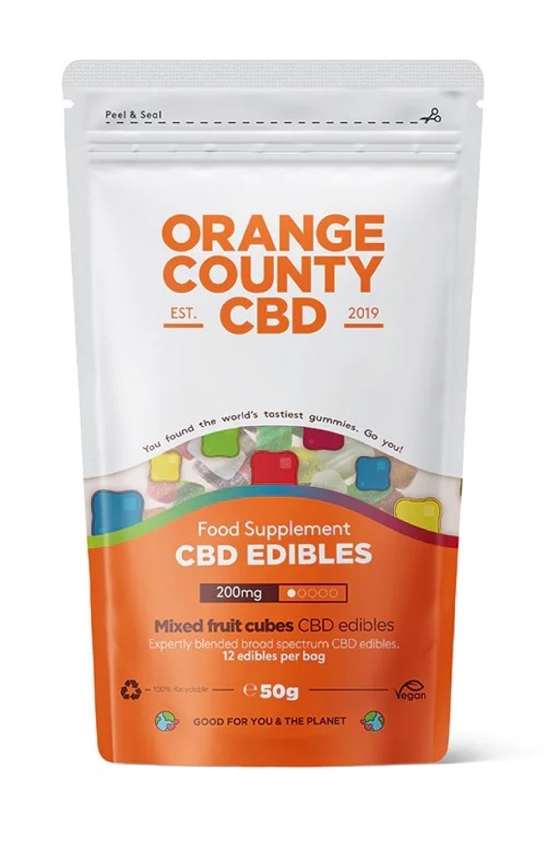 Желирани бонбони 200 mg CBD Gummies MIX  12 бр. 50g
