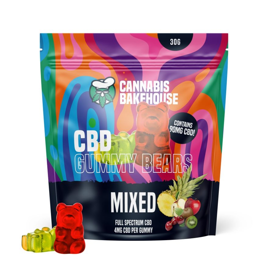 Cannabis Bakehouse CBD gummies, Желирани Бонбони Микс, 90mg