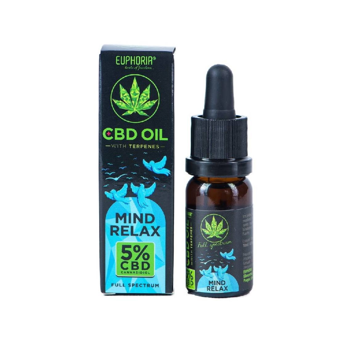 Euphoria 5% CBD масло Mind Relax, капки 10мл