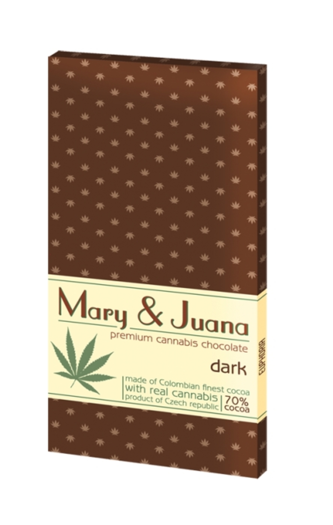 Черен шоколад Mary & Juana с конопено семе 70% какао, 80 g