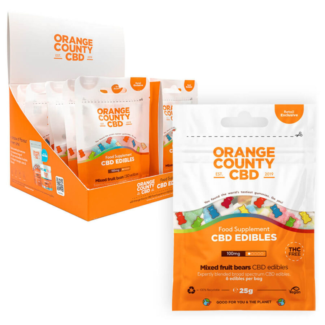 Желирани бонбони 200 mg CBD Gummies MIX  12 бр. 50g