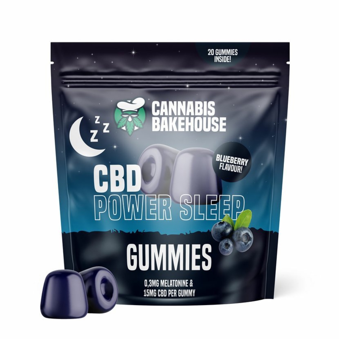 Желирани бонбони Cannabis Bakehouse CBD Power Sleep Gummies 300 mg, 20 бр. x 15 mg CBD