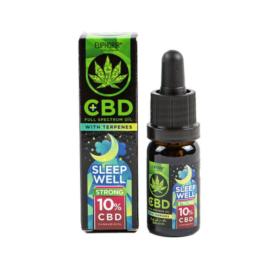 Euphoria 10% CBD масло Sleep Well, капки 10мл