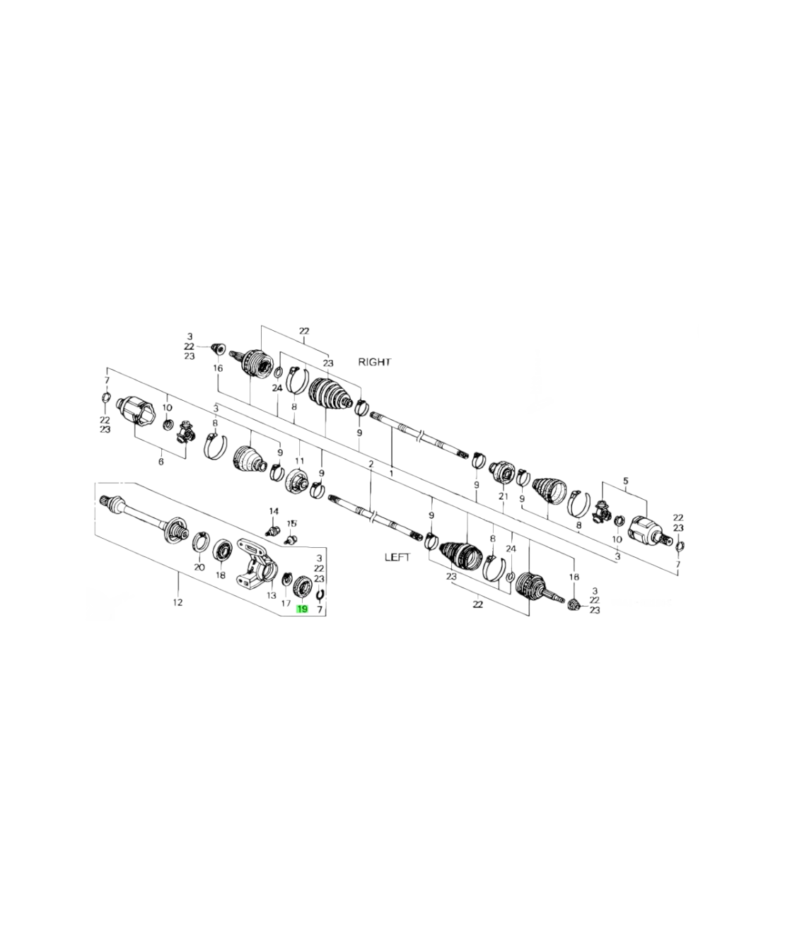 Семеринг полуоска ХОНДА ЦРВ 2 АКОРД ФРВ ХРВ HONDA CR-V ACCORD FR-V HR-V 91260S0A003 91260-S0A-003 OEM HONDA