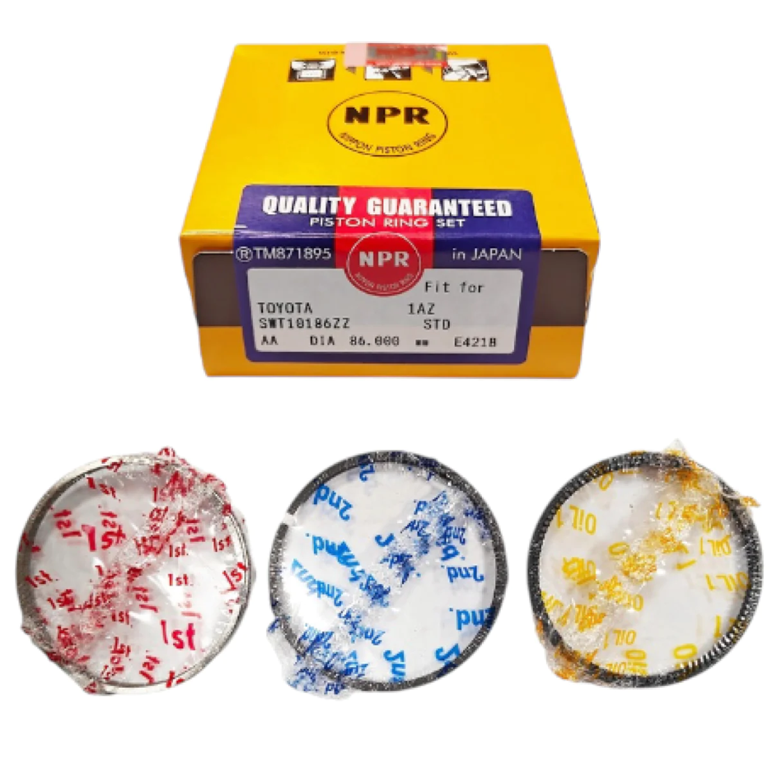 Комплект сегменти стандарт СТД STD за ТОЙОТА РАВ 4 TOYOTA RAV 4 1301128121 13011-28121 SWT10186ZZ