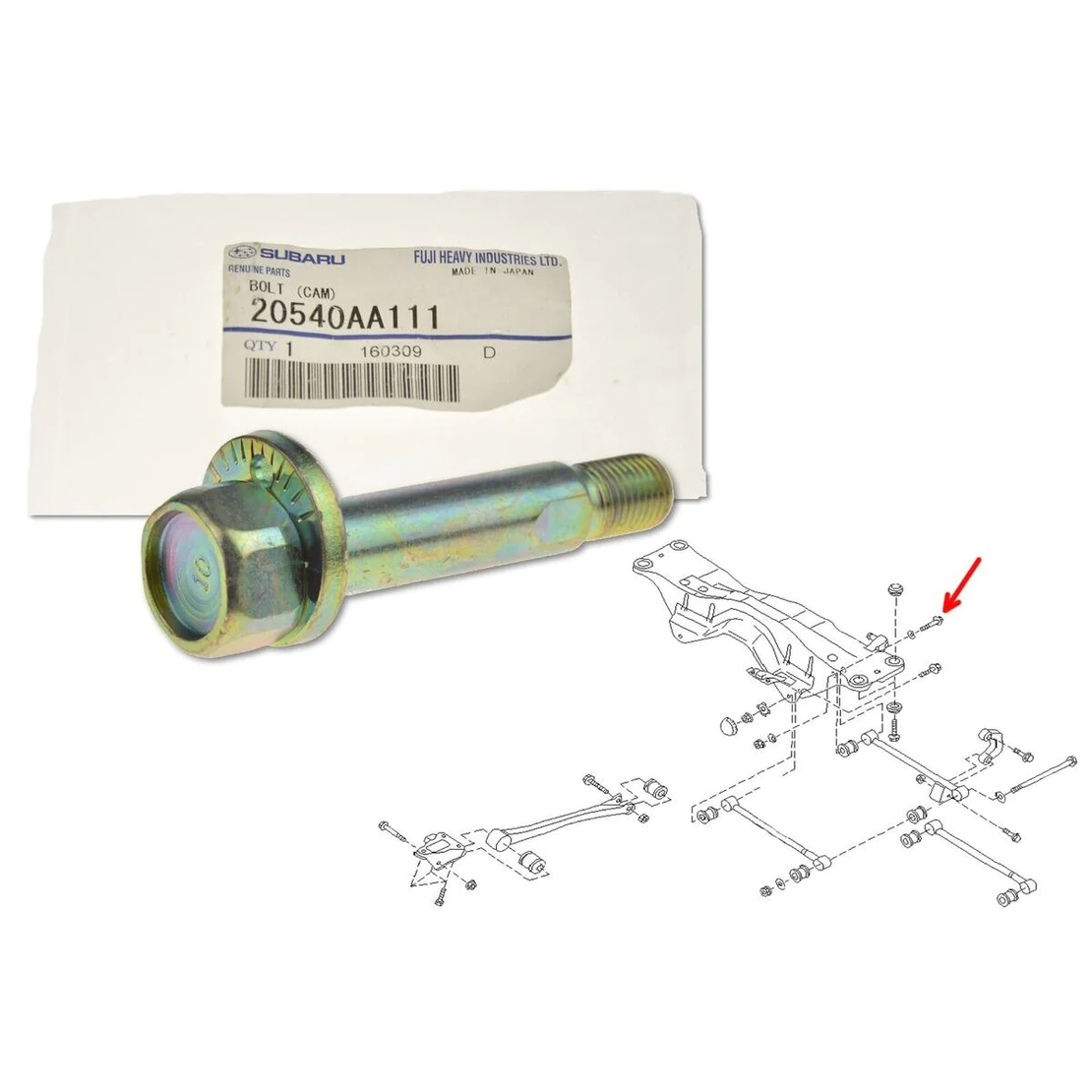 Регулиращ реглажен болт за СУБАРУ ИМПРЕЗА ФОРЕСТЪР ЛЕГАСИ SUBARU 20540AA111 20540-AA111 OEM SUBARU