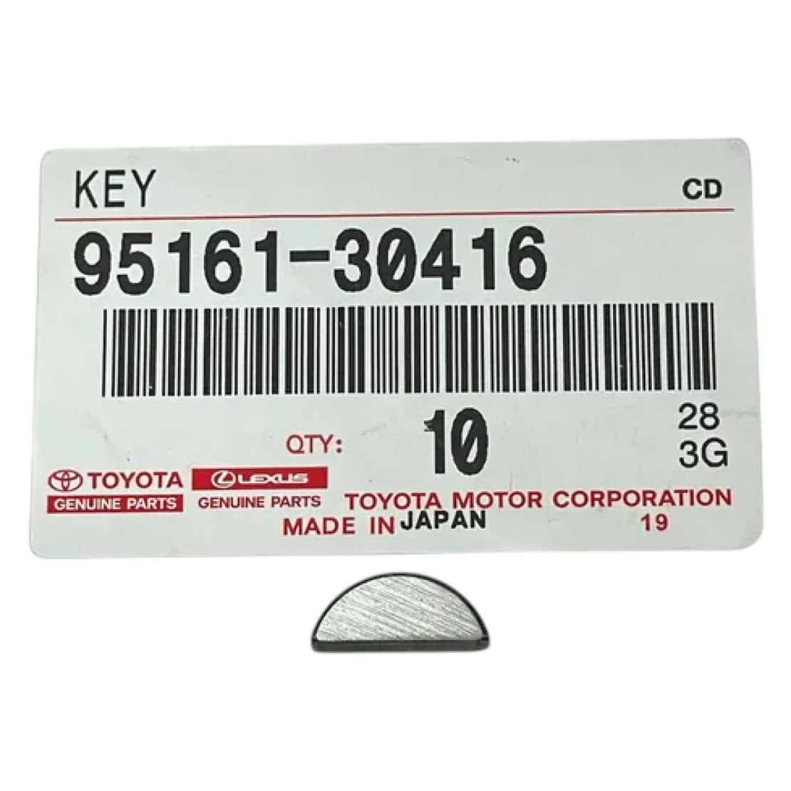Шпонка за колянов вал за ТОЙОТА РАВ 4 TOYOTA RAV 4 9516130416 95161-30416 OEM TOYOTA