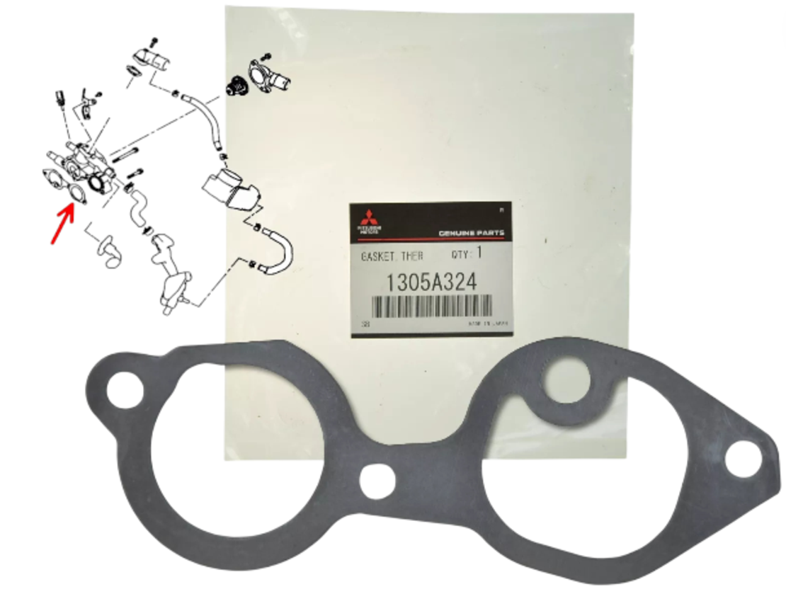 Гарнитура корпус термостат МИТСУБИШИ ЛАНСЕР АУТЛЕНДЪР MITSUBISHI LANCER OUTLANDER 1305A324 1305A092 OEM MITSUBISHI