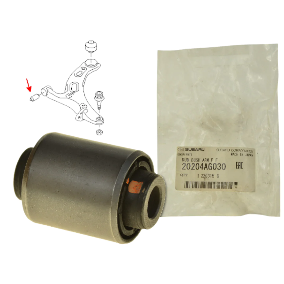 Тампон носач за СУБАРУ ФОРЕСТЪР ИМПРЕЗА ЛЕГАСИ АУТБЕК ТРИБЕКА SUBARU FORESTER IMPREZA LEGACY OUTBACK TRIBECA 20204AG030 20204-AG030 OEM SUBARU