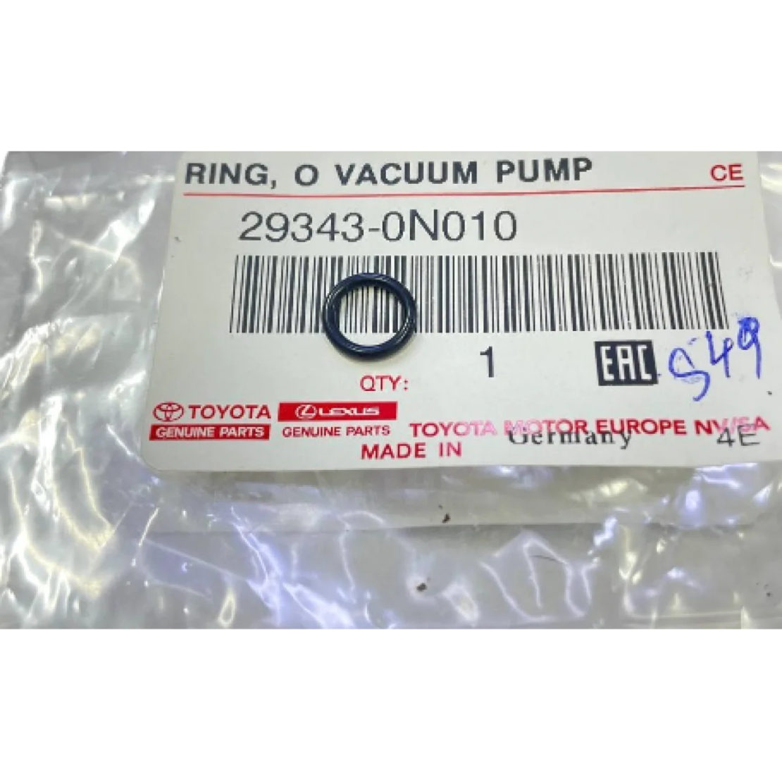 О-ринг за вакуум помпа за ТОЙОТА TOYOTA 293430N010 29343-0N010 OEM TOYOTA