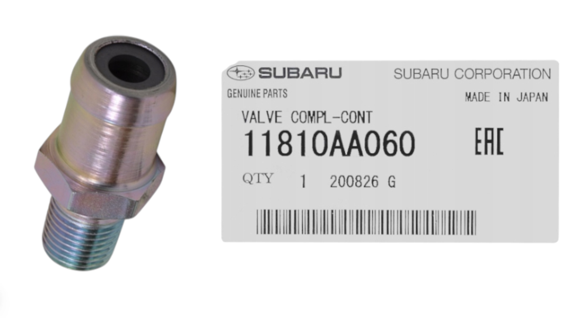 Клапан картерни газове ПЦВ PCV за СУБАРУ ФОРЕСТЪР ИМПРЕЗА ЛЕГАСИ SUBARU 11810AA060 11810-AA060 OEM SUBARU