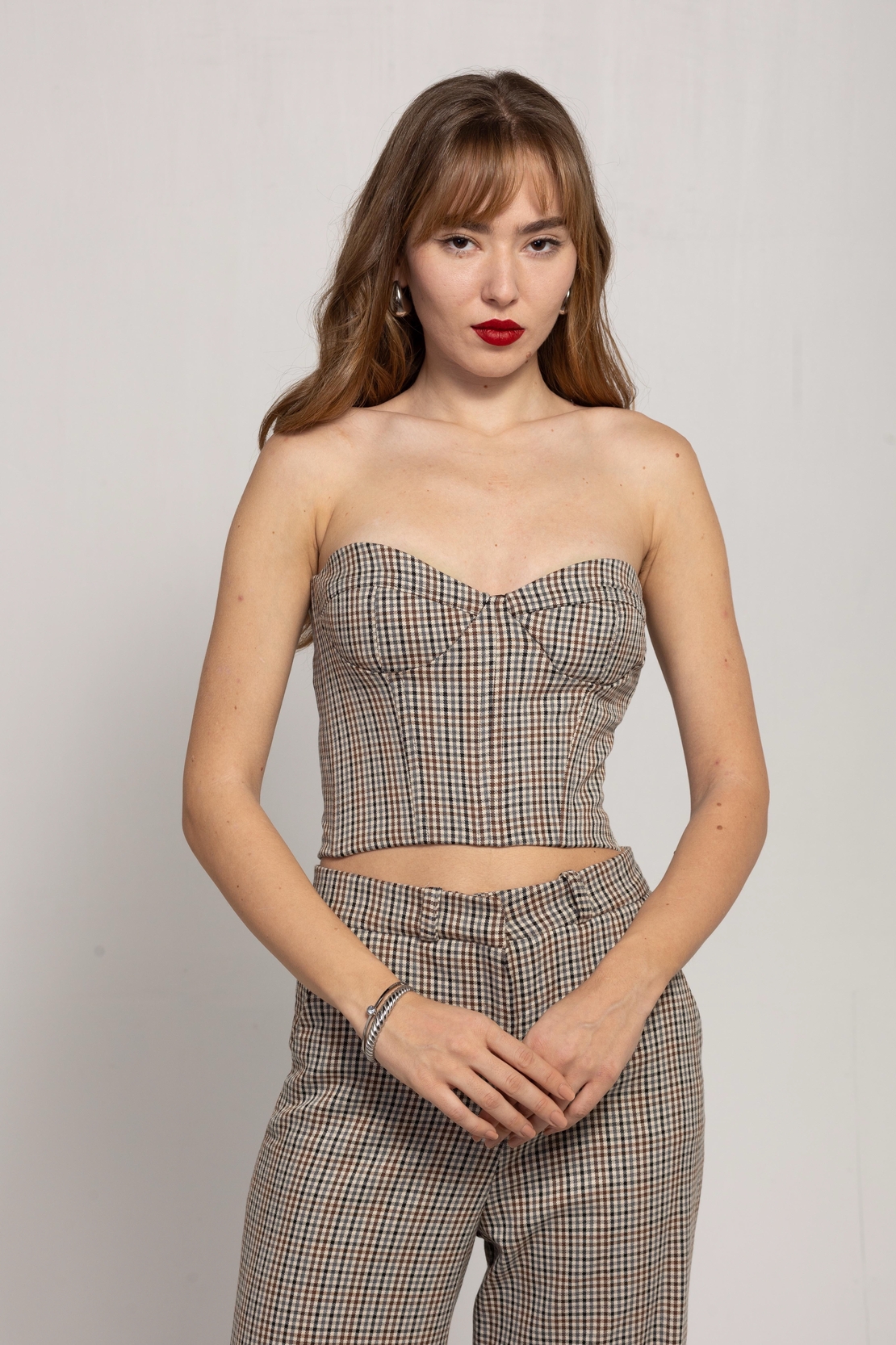 NESSA CHECKED CORSET