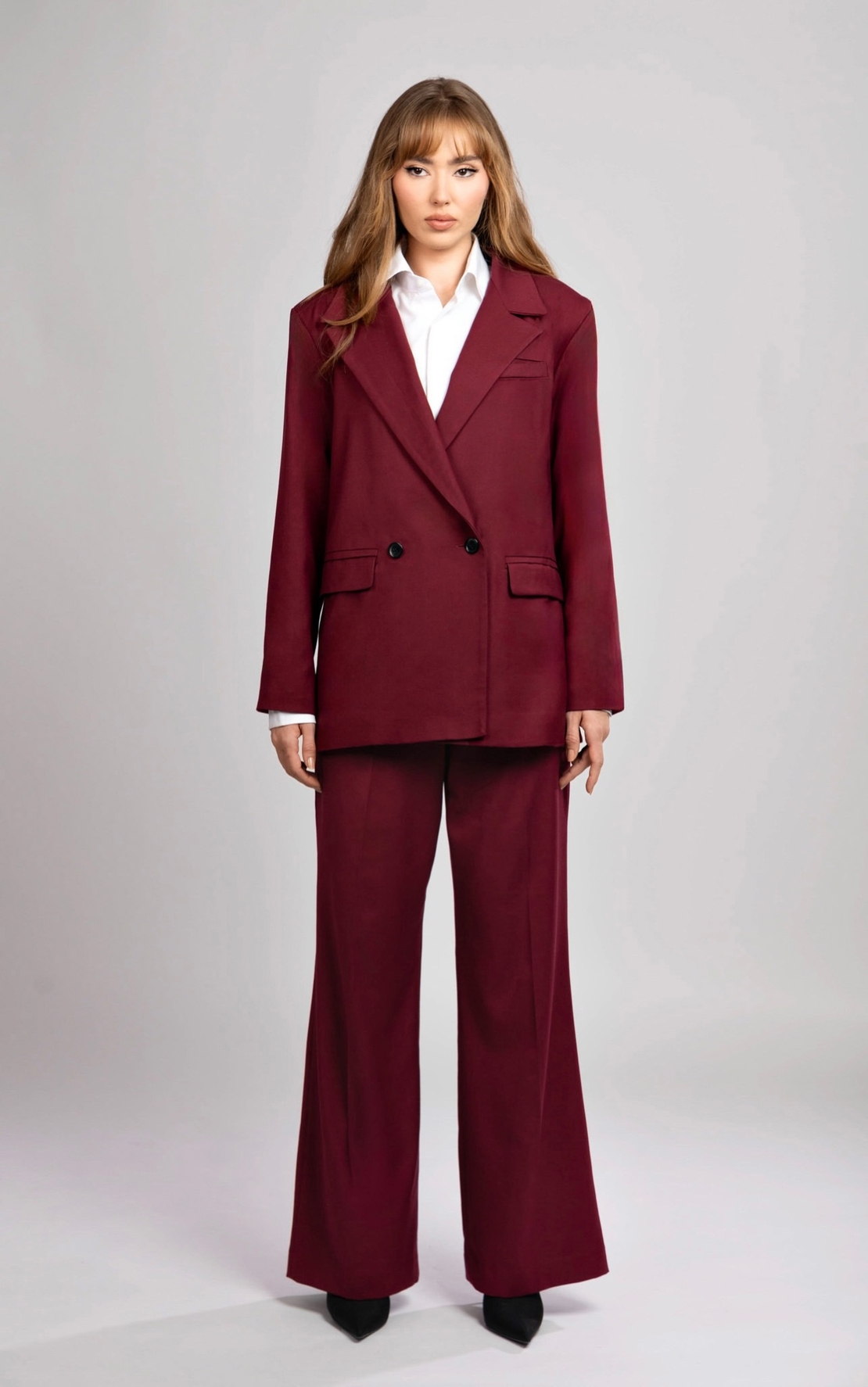AMARA BURGUNDY TROUSERS