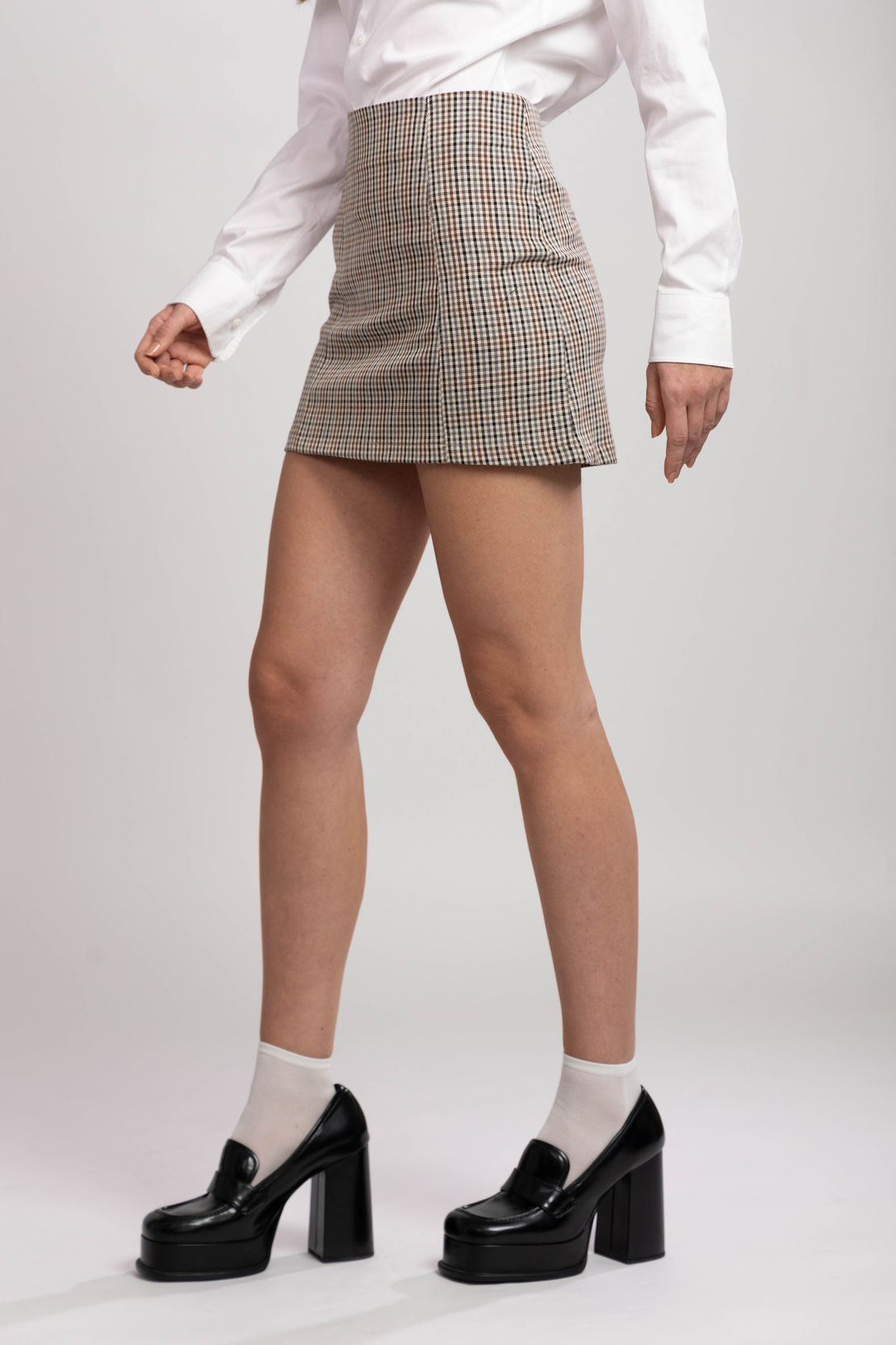 AYLA CHECKED MINISKIRT