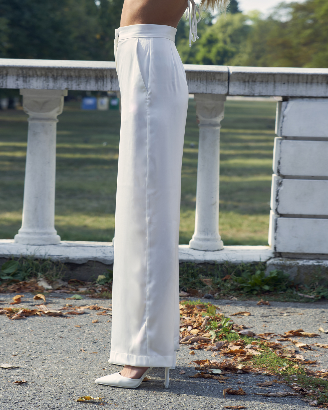 WHITE PEARL SATIN CO-ORD SET