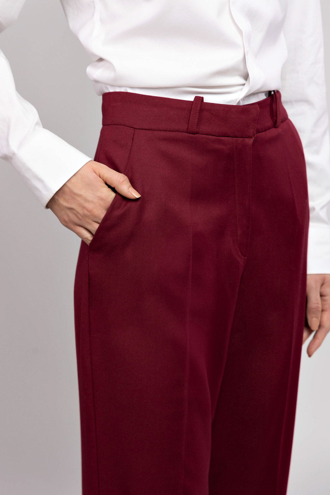 AMARA BURGUNDY TROUSERS