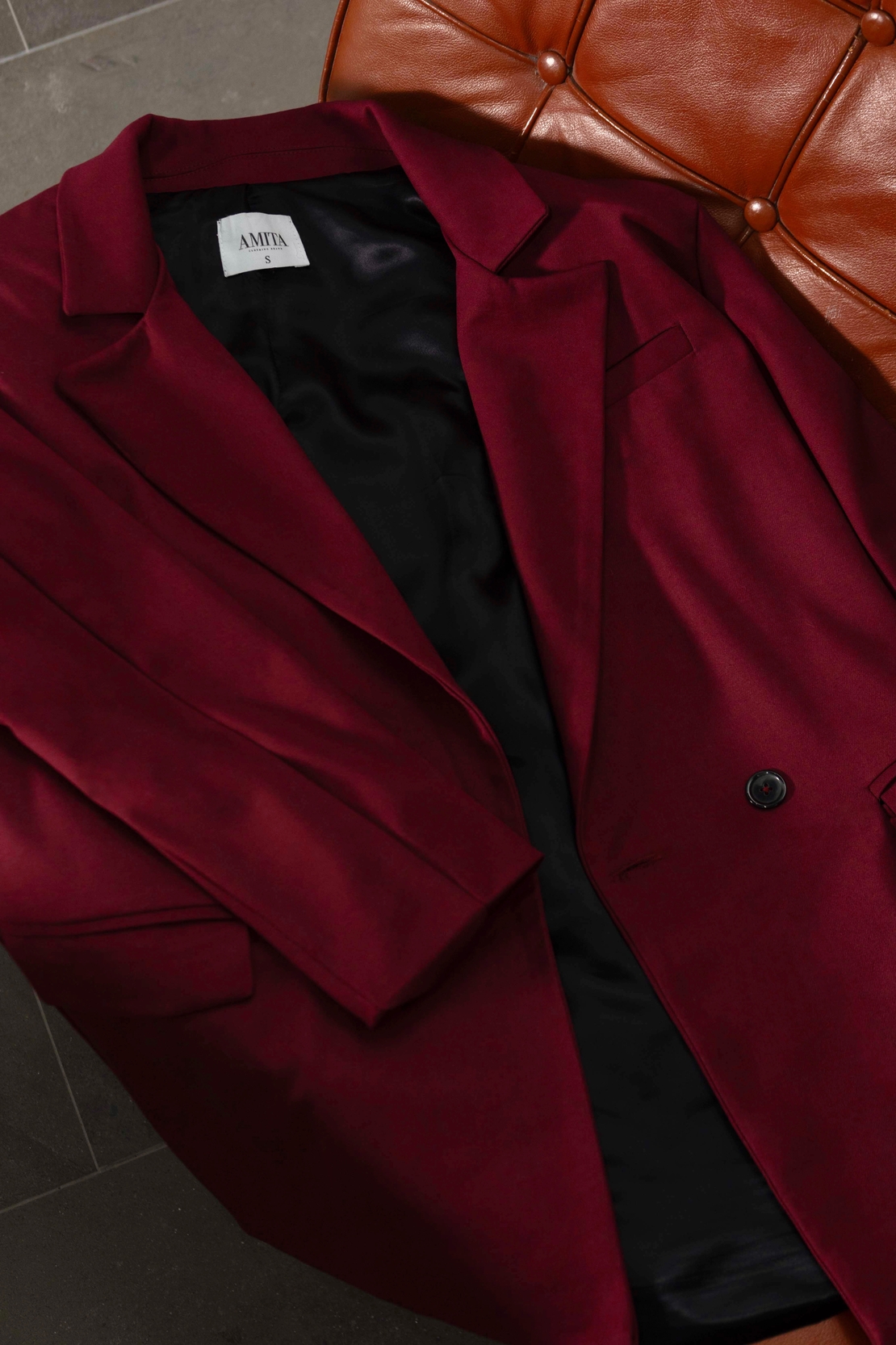 AMARA BURGUNDY BLAZER