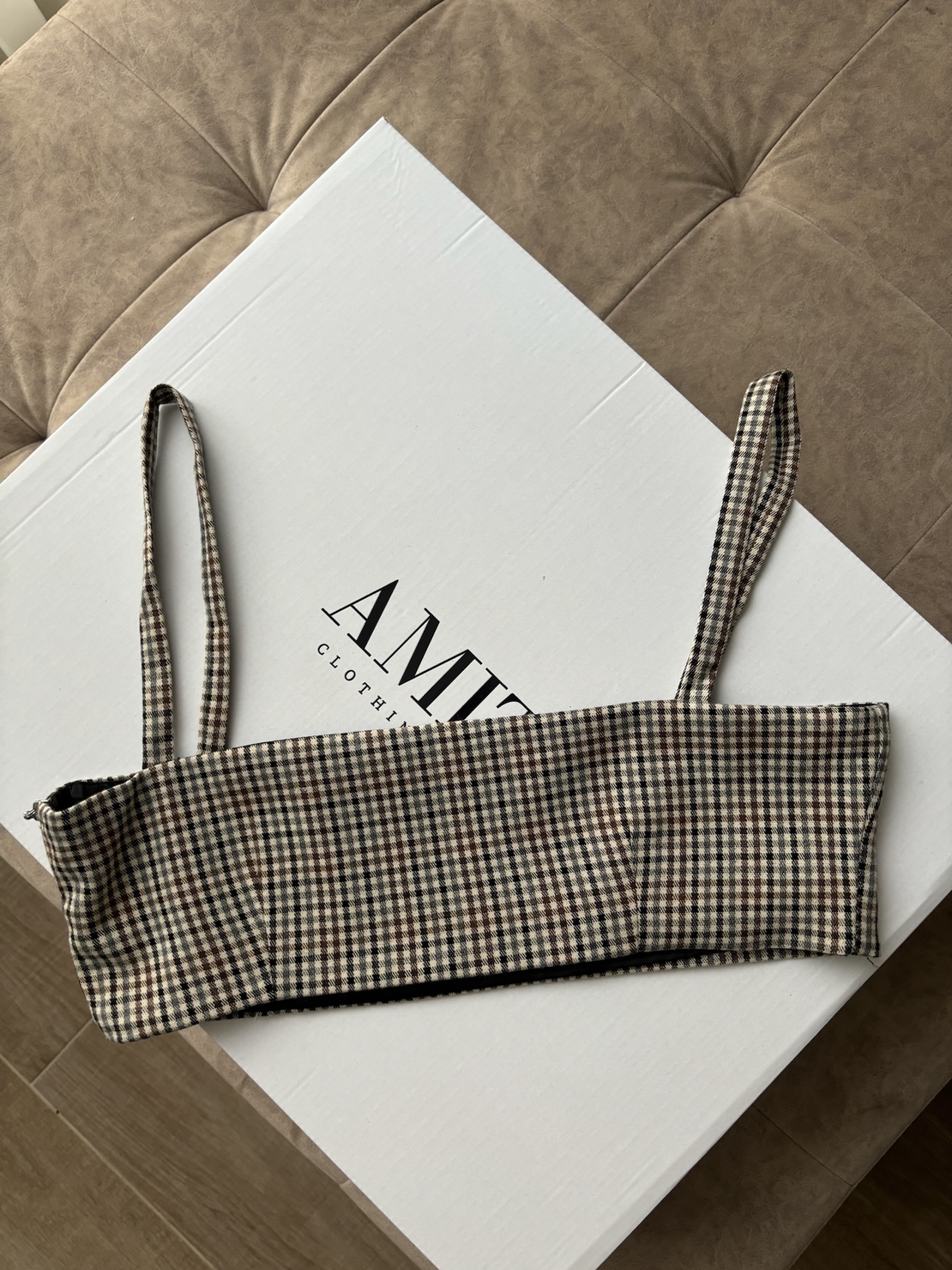 ALLA CHECKED CROP TOP