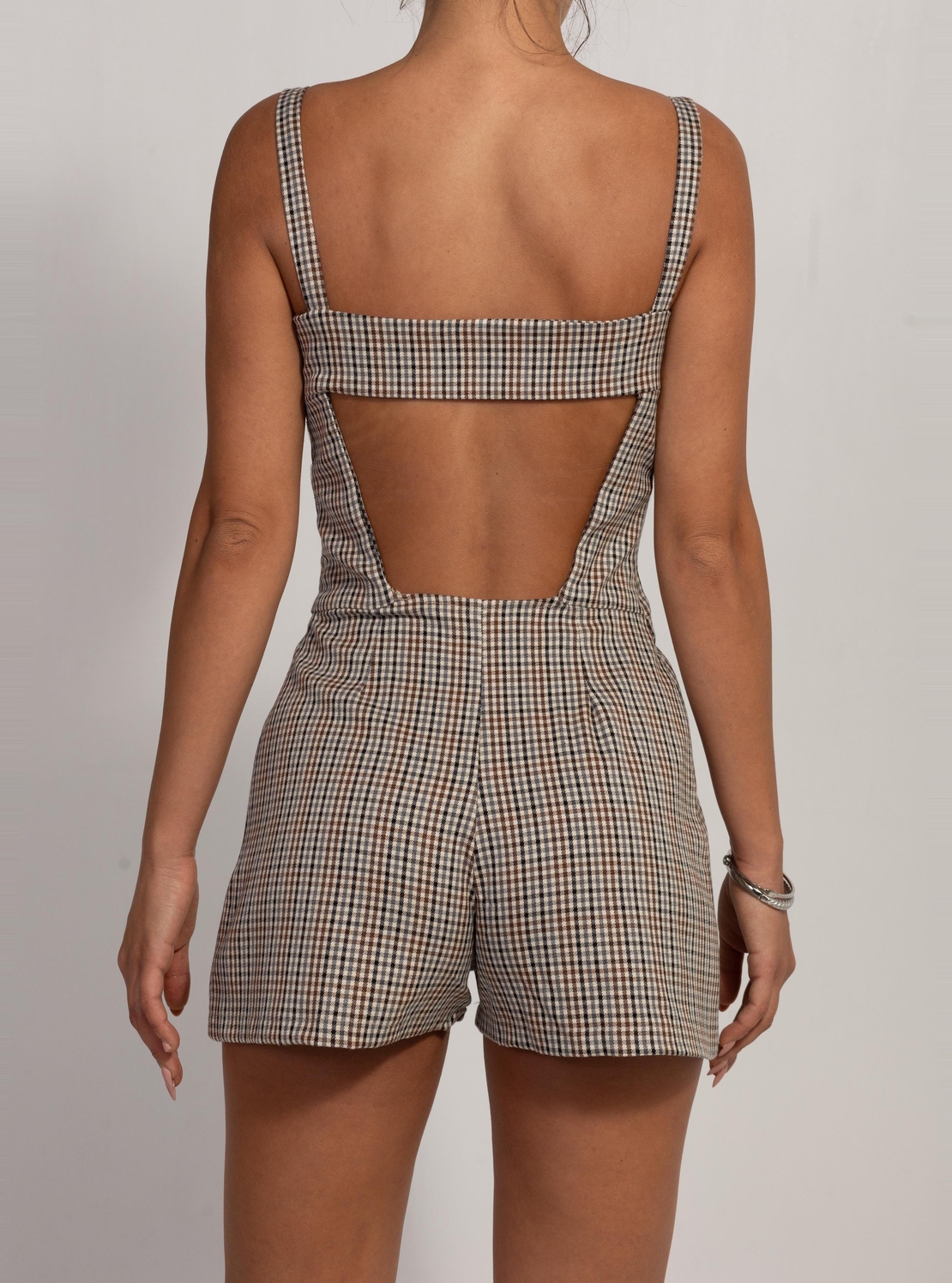 MORAN CHECKED JUMPSUIT