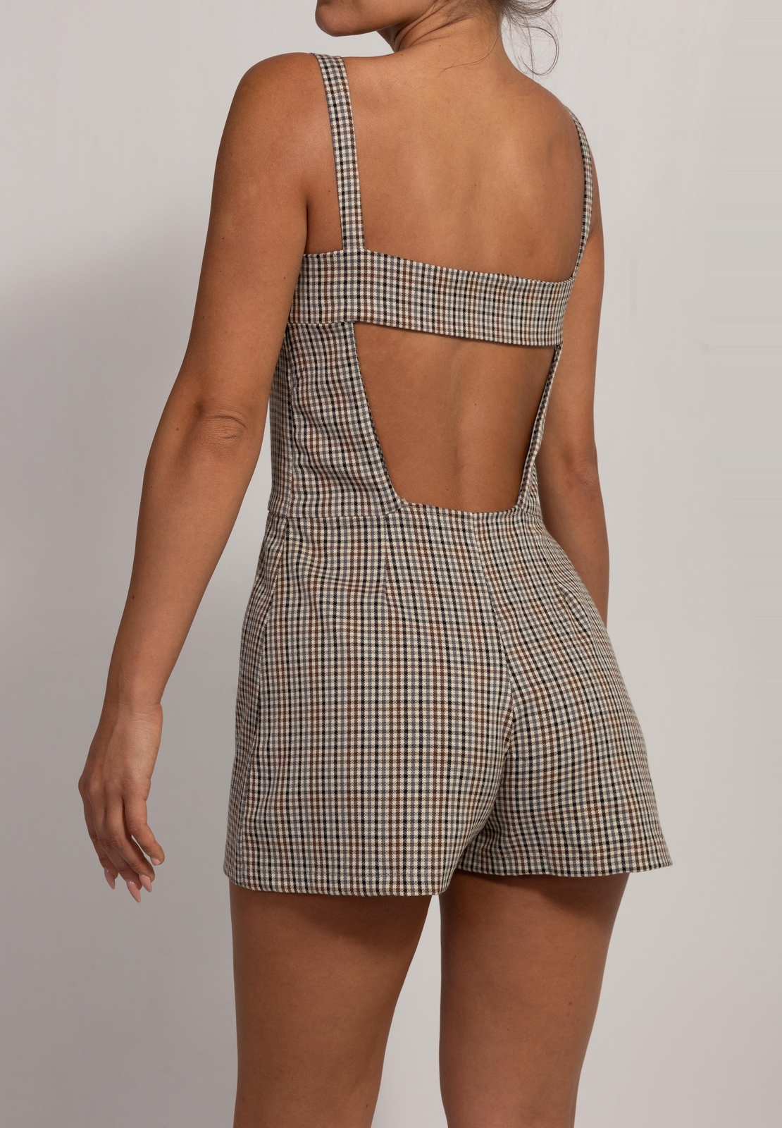 MORAN CHECKED JUMPSUIT