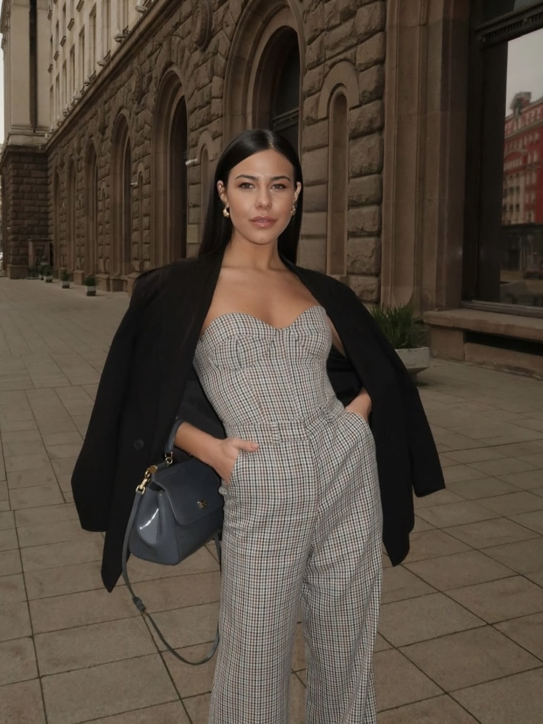 AYLA CHECKED TROUSERS
