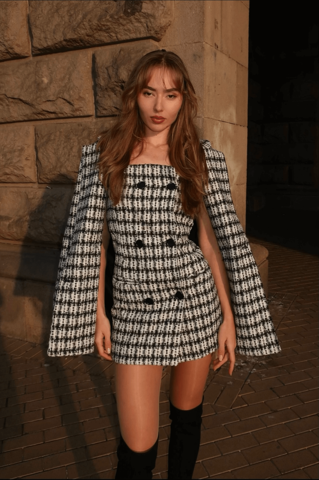 NAOMI TWEED DRESS