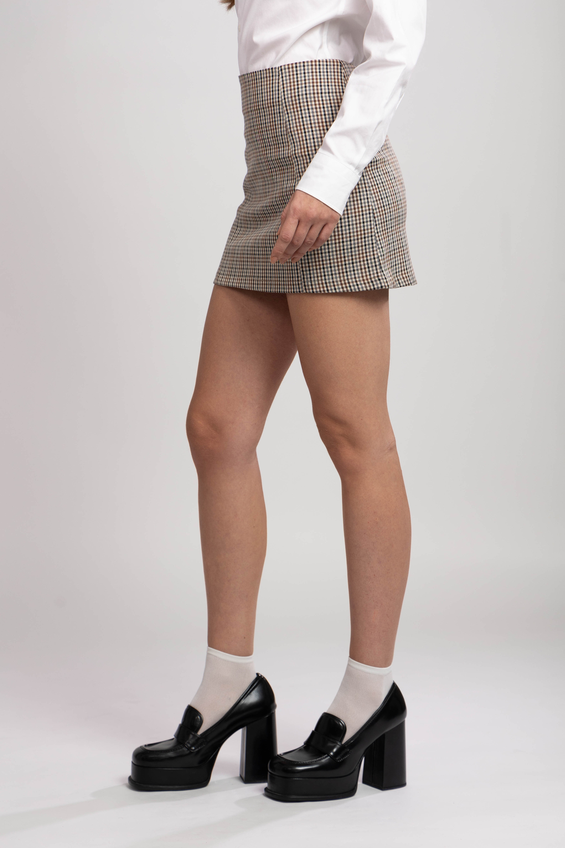 AYLA CHECKED MINISKIRT