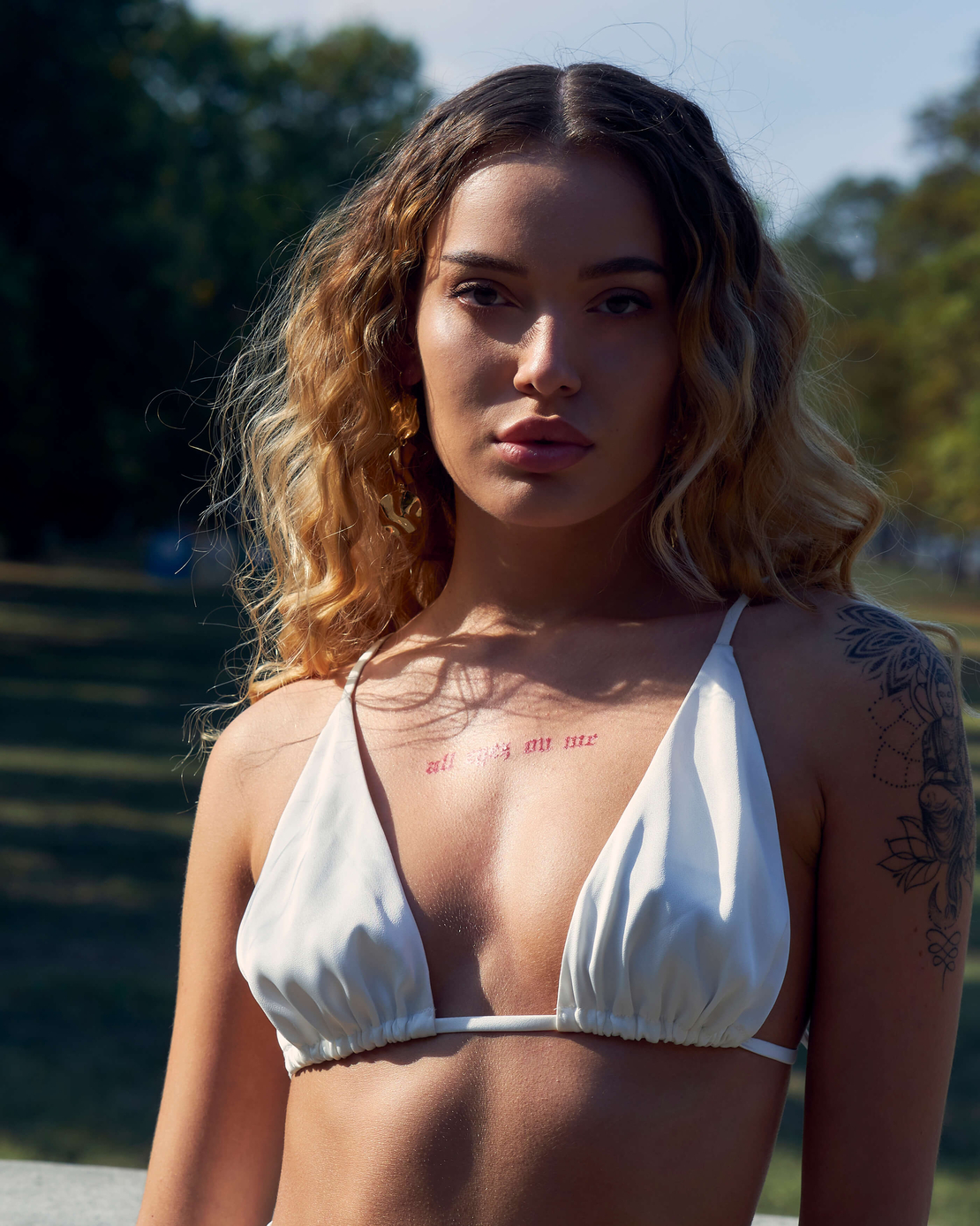 WHITE PEARL SATIN TOP