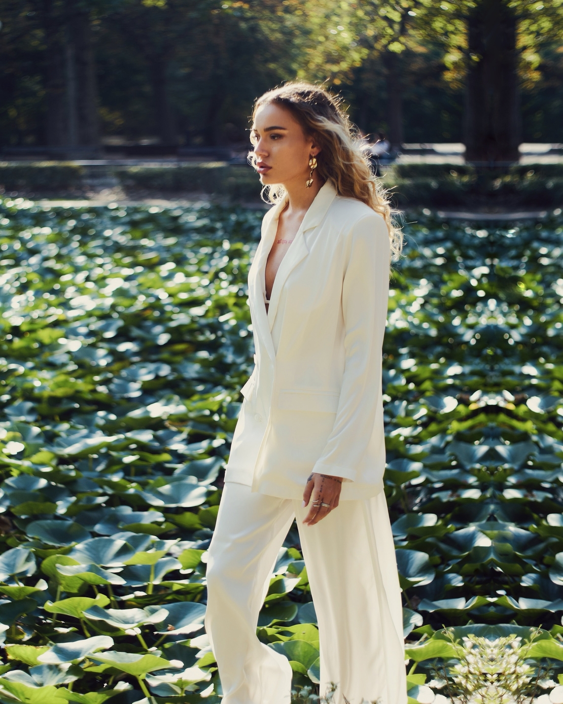WHITE PEARL SATIN CO-ORD SET