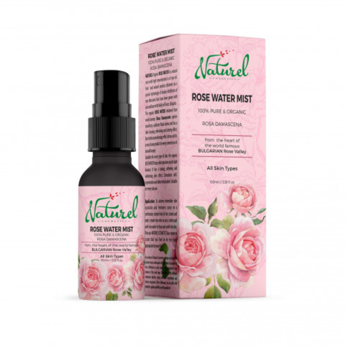 Органична Розова вода Натурел, спрей 100 мл
