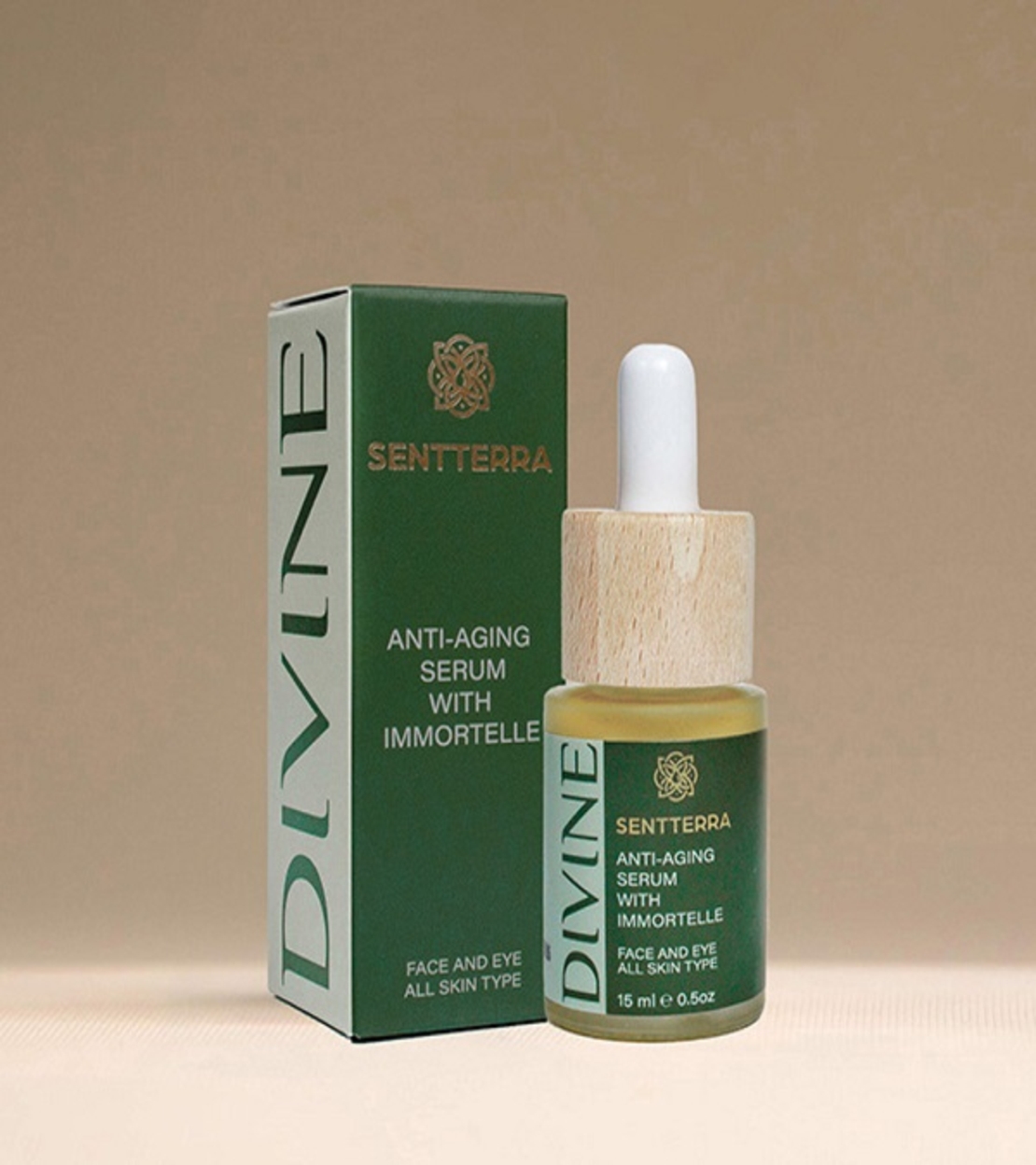 Анти-ейдж серум за лице с Безсмъртниче DIVINE-SENTTERRA (30ml)
