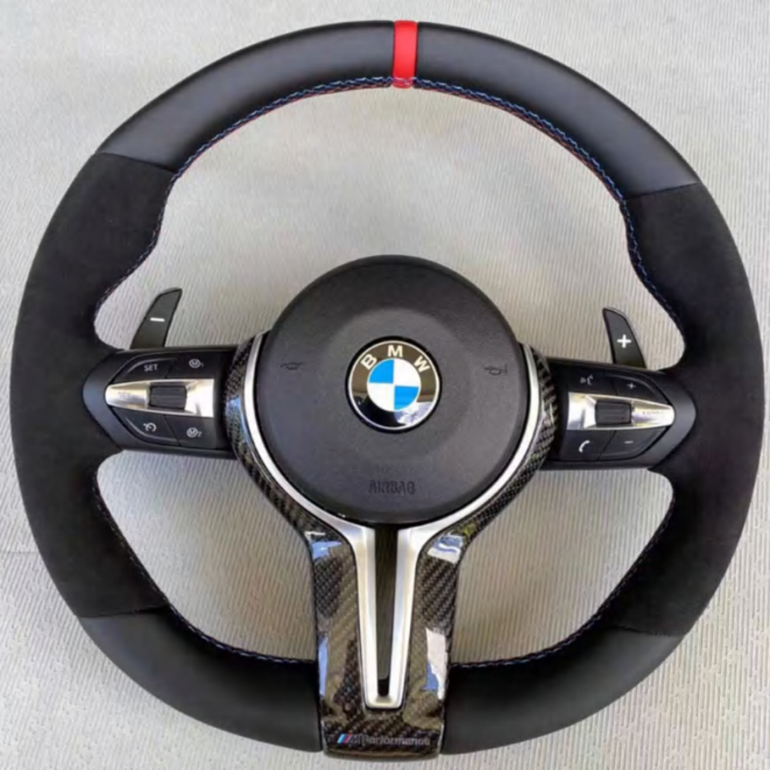 BMW M Performance спортен волан – F-Serie (2013–2018) черен алкантара