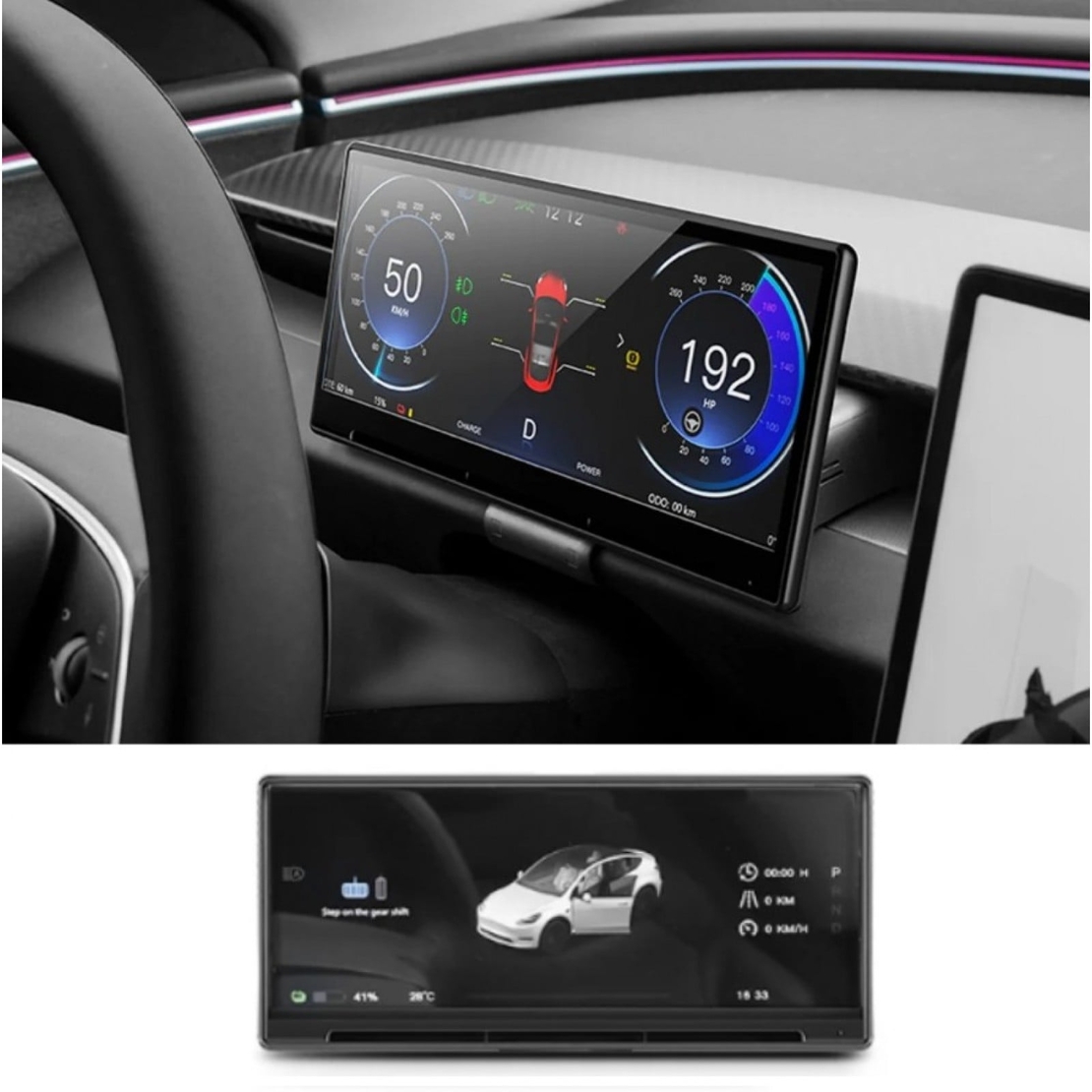 Дигитален километраж 8.9″ за Tesla Model 3 / Y – 2.5D дисплей