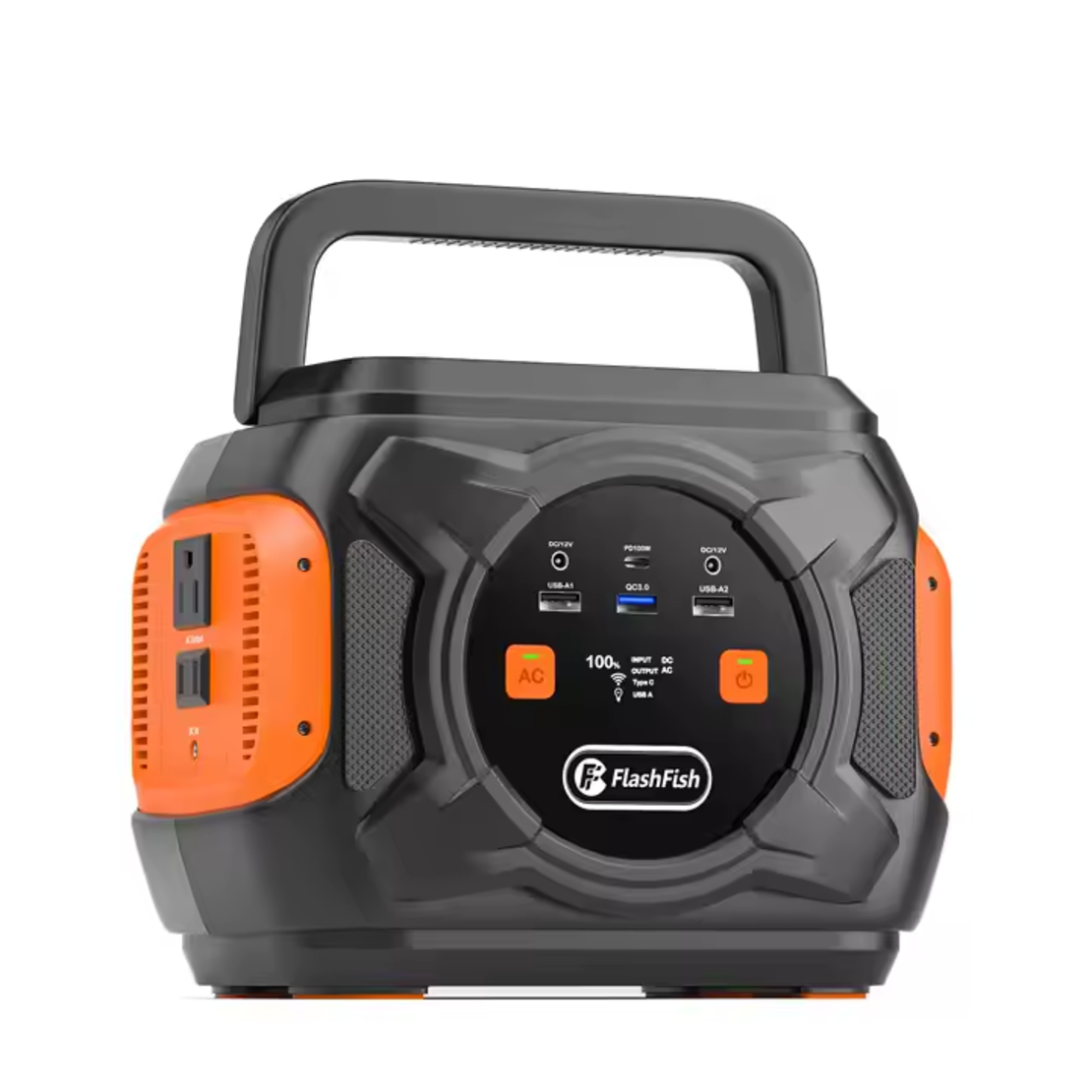 Преносима батерия A301, FlashFish, 320W,292Wh/80000 mAh, черен/оранжев