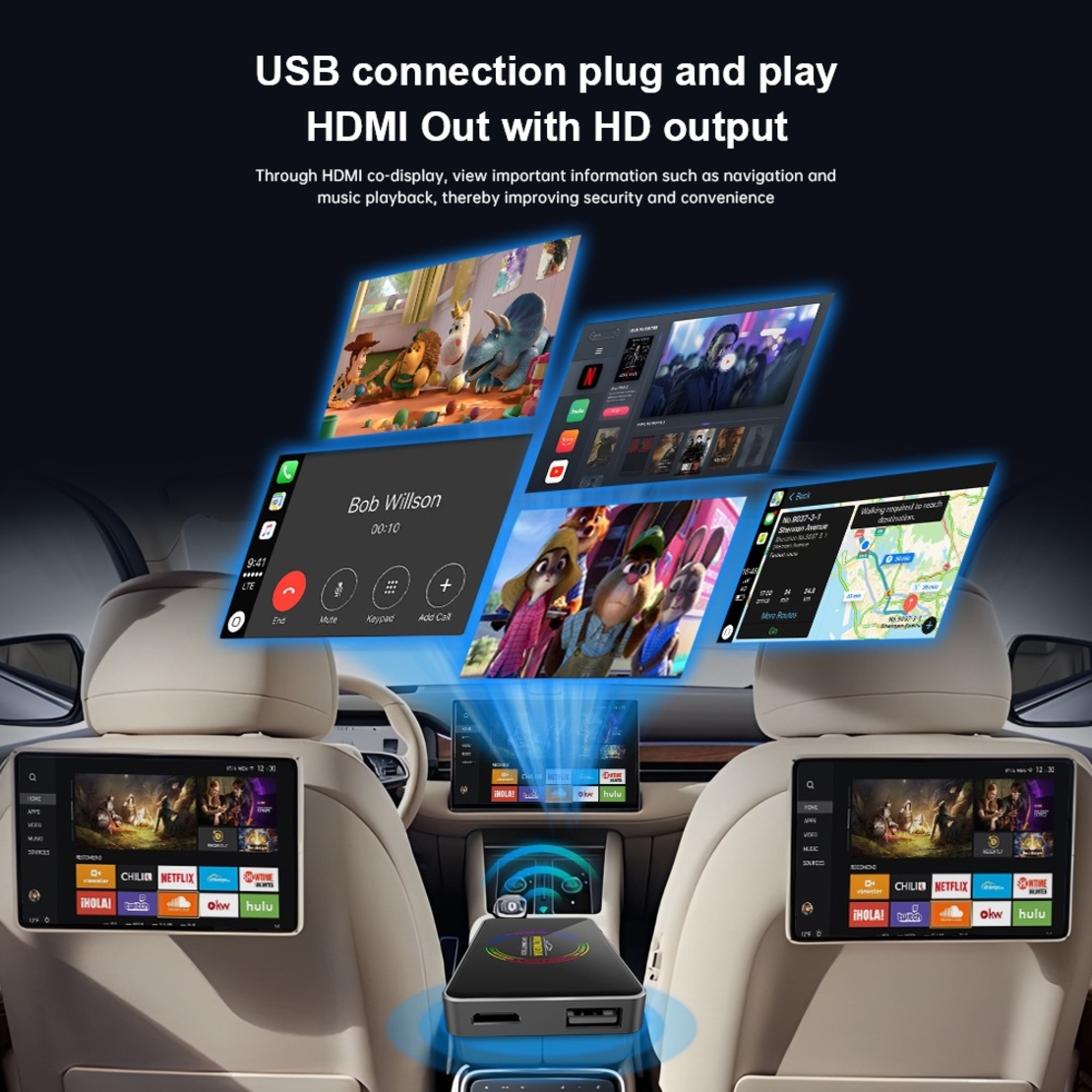 Мултимедиен AI Box с HDMI изход CarPlay & Android Auto