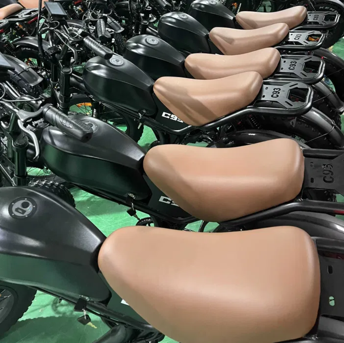 Electric bicycle Electric C93, 48V, 1000W, 20Ah, brown color