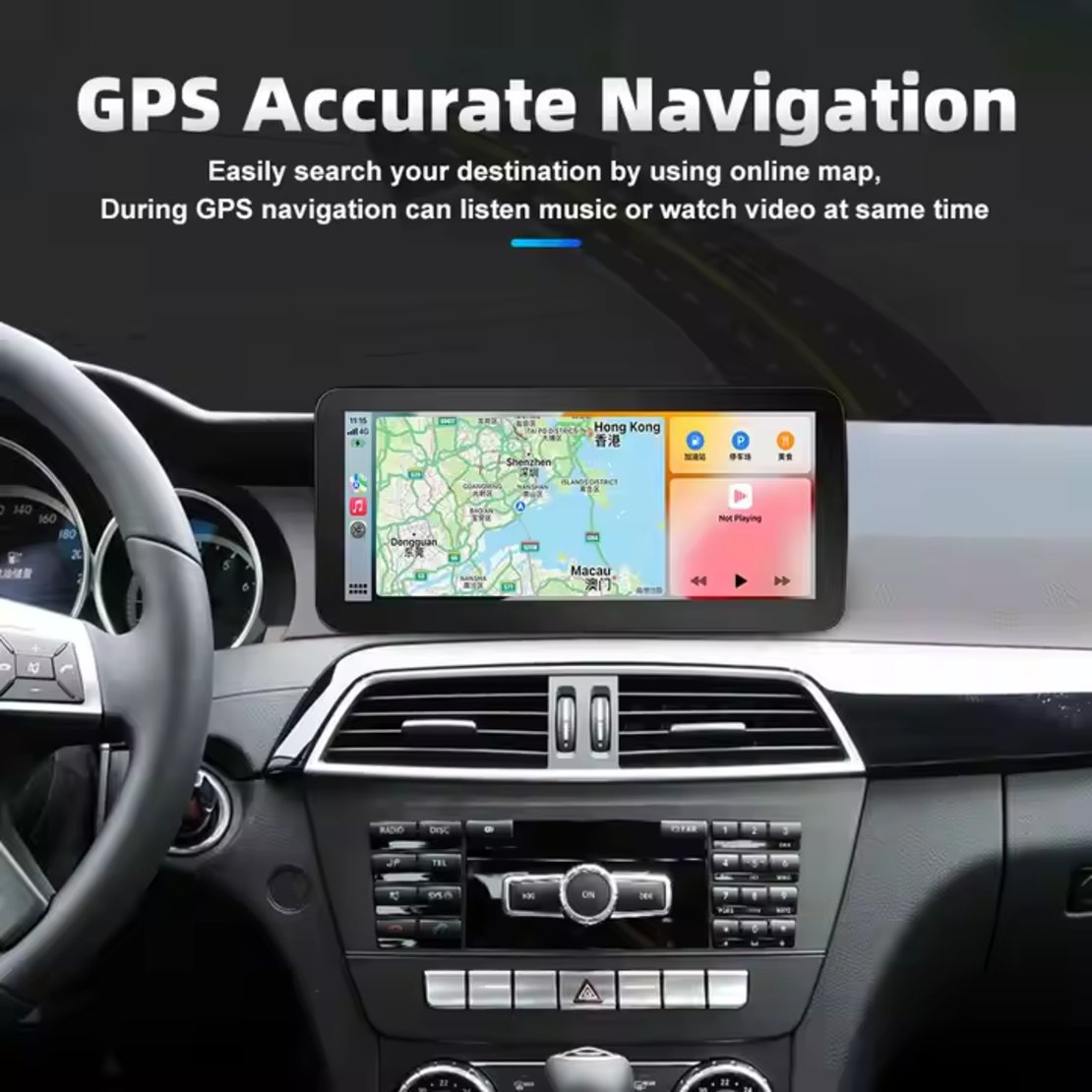 Дисплей за Mercedes C W204 ,W205 /W447 с безжичен CarPlay/Android Auto