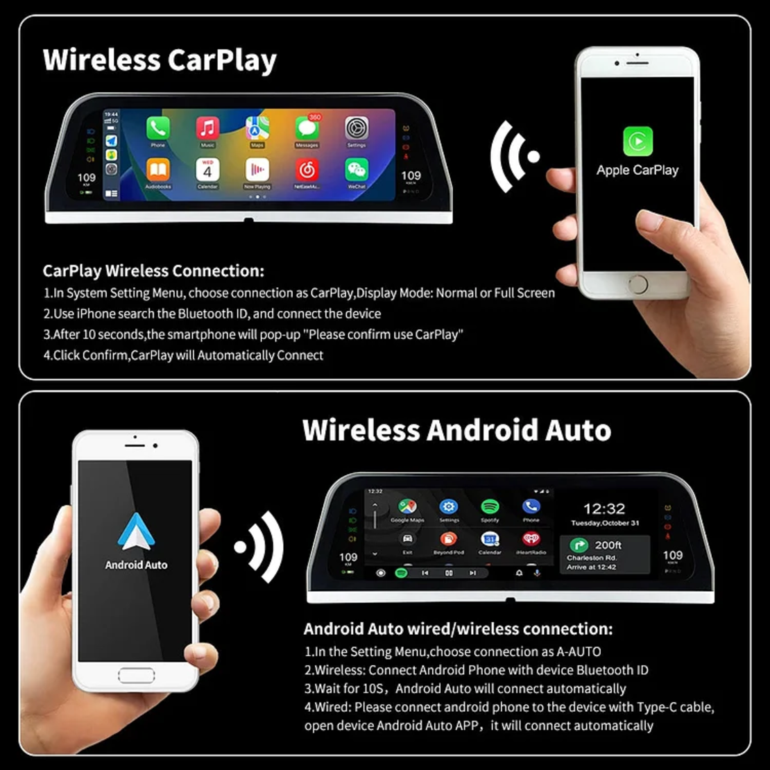 AndroidAuto/Carplay IPS 9.3