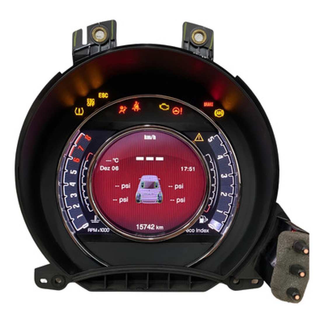 Дигитален километраж за Fiat 500 / Abarth 595 / 695 – LCD дисплей