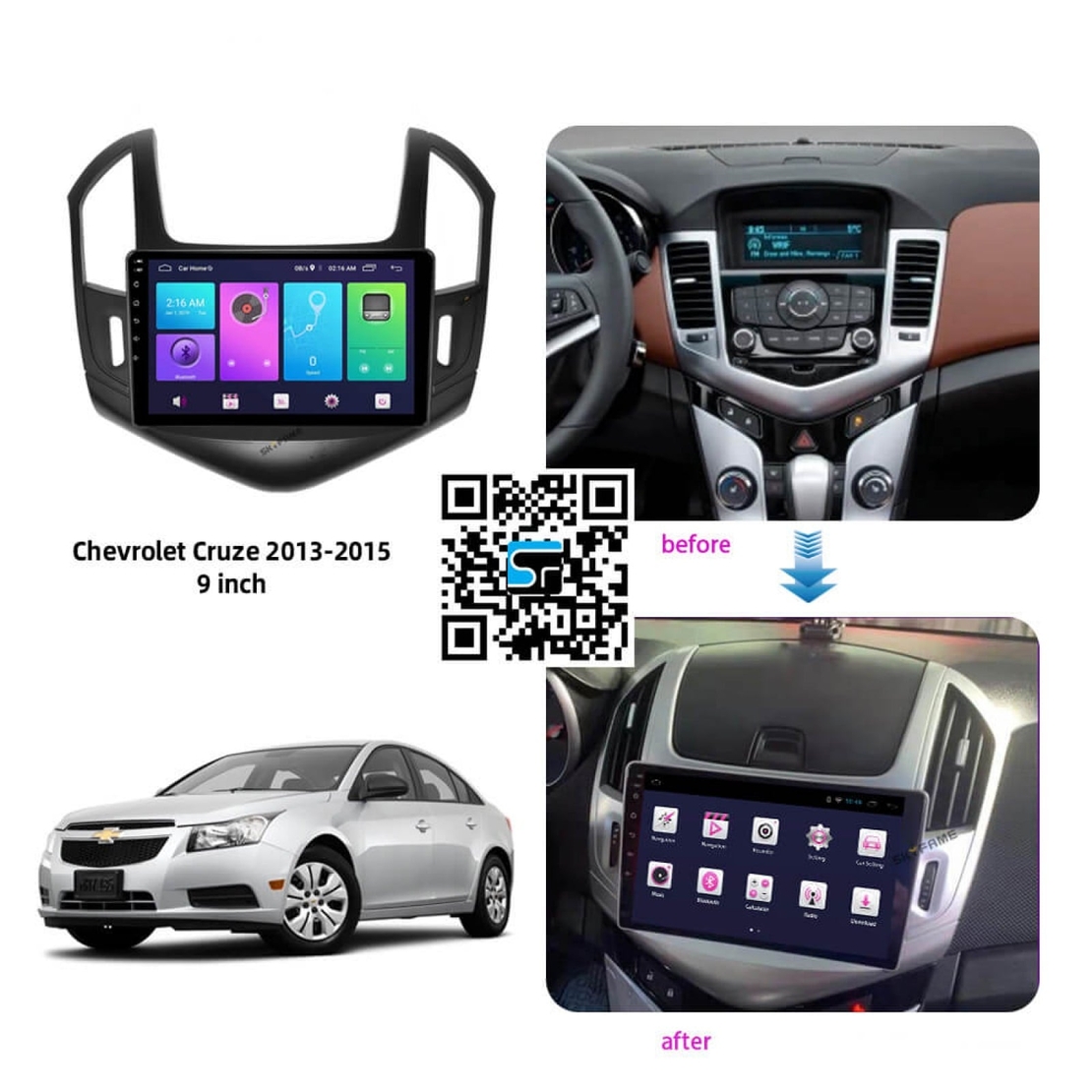 Chevrolet Cruze J300,J308, 2012-2015 Android Mултимедия/Навигация