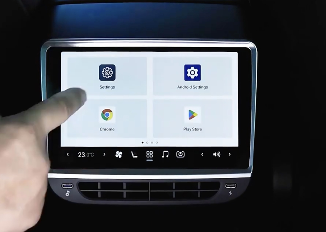 Tesla Model 3/Y Rear HeadUp Display/AndroidAuto/Carplay