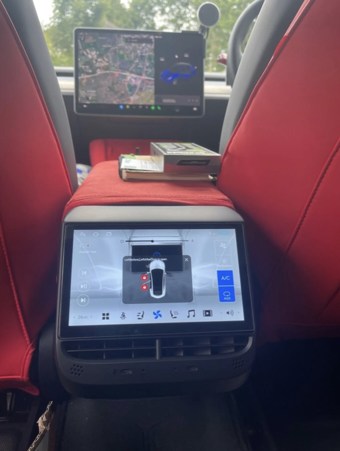 Tesla Model 3/Y Rear HeadUp Display/AndroidAuto/Carplay