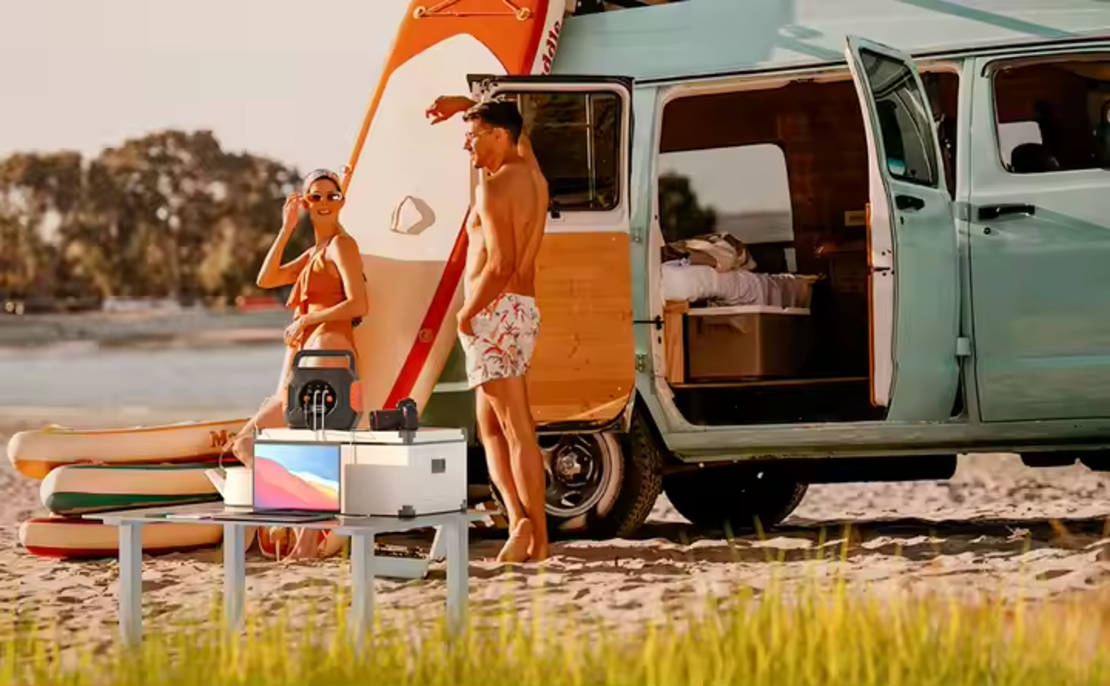Преносима батерия A301, FlashFish, 320W,292Wh/80000 mAh, черен/оранжев