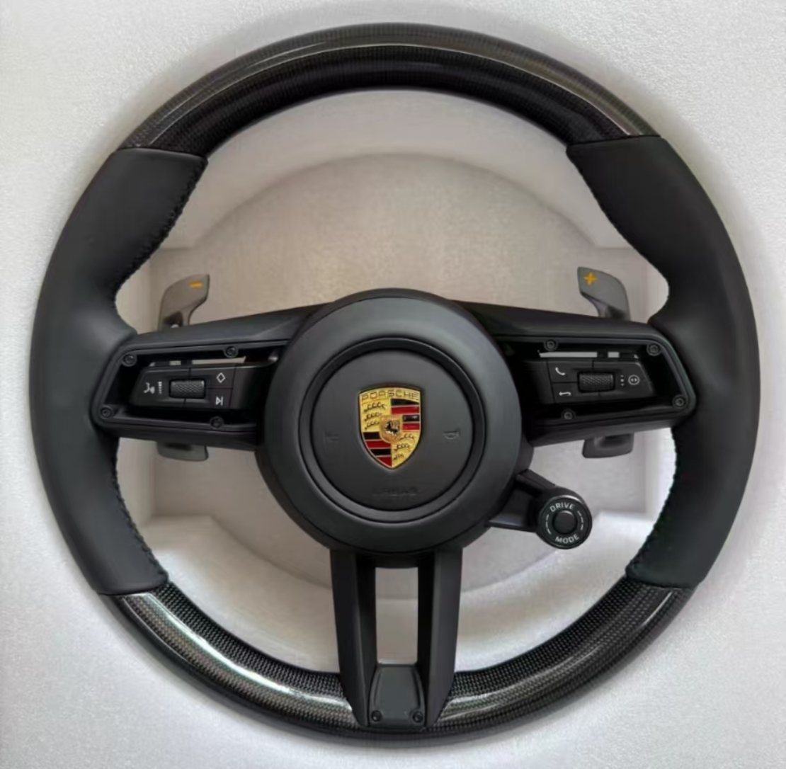 Porsche спортен карбонов волан с мултифункции и Drive Mode селектор